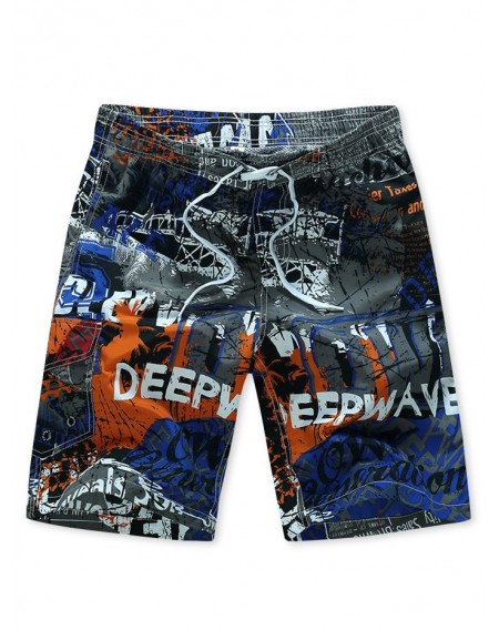 Letters Painting Print Casual Board Shorts - S