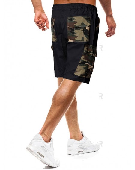 Pocket Decoration Camouflage Cargo Shorts - Xl