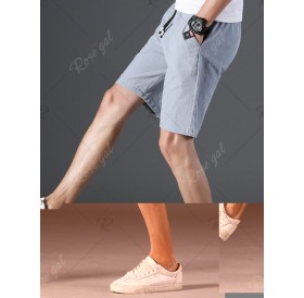 Applique Elastic Waist Casual Shorts - S
