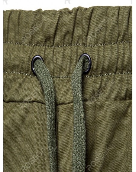 Casual Pocket Decoration Drawstring Jogger Pants - 2xl