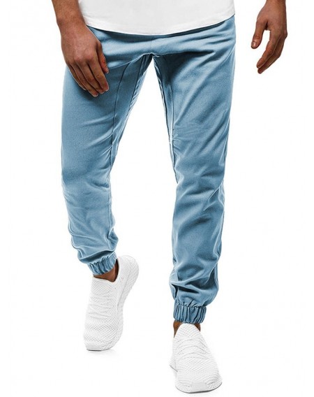 Contrast Drawstring Pockets Casual Jogger Pants - 2xl