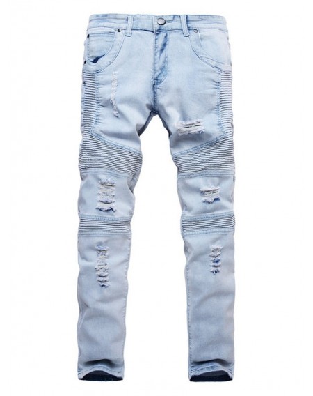 Ripped Design Casual Style Jeans - 36