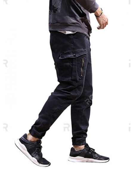 Elastic Cuffs Joggers Jeans - 40