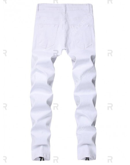 Casual Zipper Decoration Jeans - 32