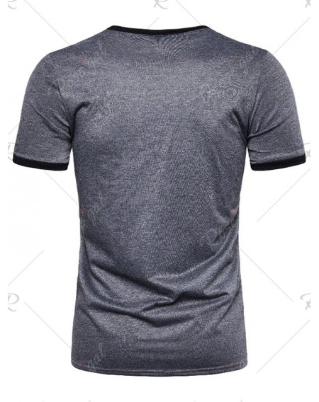Casual Round Neck Short Sleeves T-shirt - 2xl