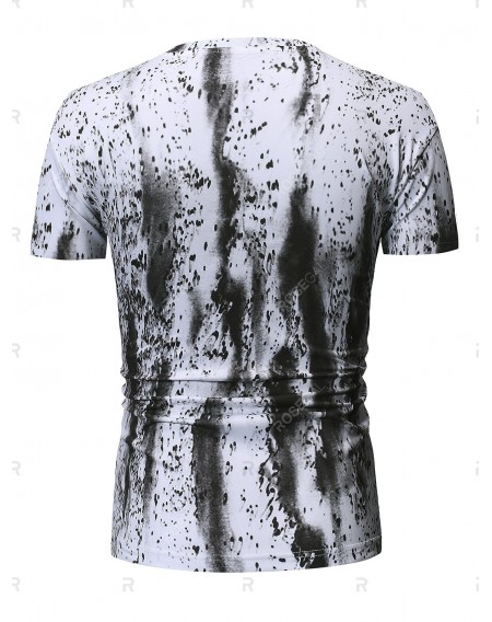 Ink Splatter Short Sleeve T Shirt - S
