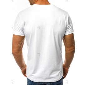 Solid Color Round Neck Leisure T-shirt - Xl