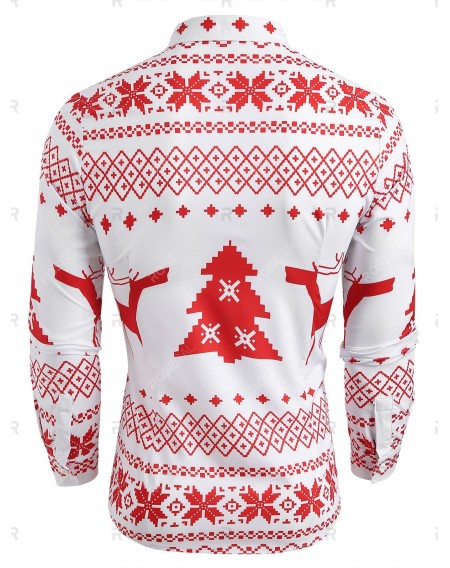 Christmas Geometry Pattern Long Sleeve Shirt - 2xl