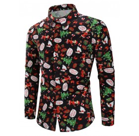 Christmas Animal Gifts Printed Long Sleeves Shirt - 2xl