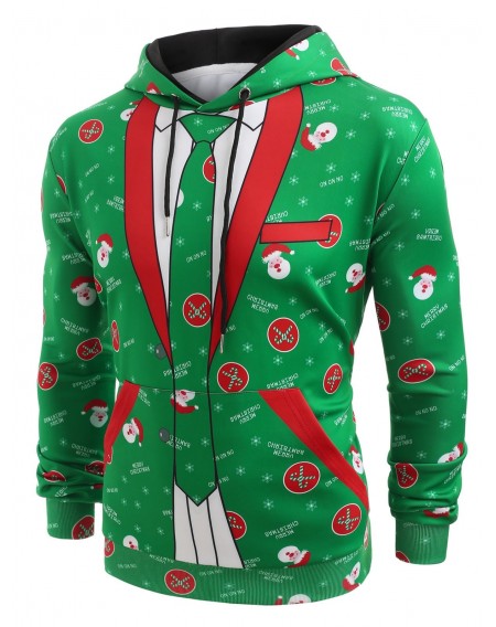 Christmas Blazer Pocket Pullover Hoodie - 2xl