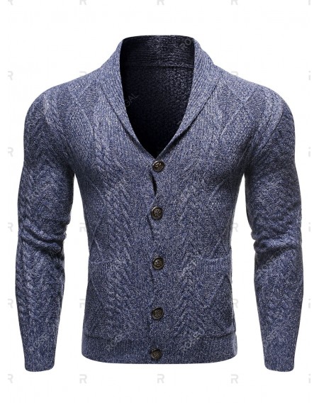 Single-breasted Knitted Long Sleeves Cardigan - 2xl