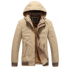 9862 - A532 Men's Winter Business Casual Jacket Dad Windbreaker Large Size Parka - L