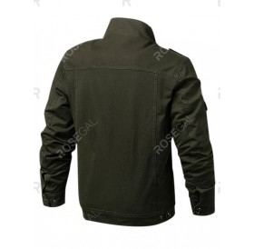Embroidery Label Zipper Outdoor Jacket - S