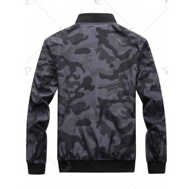 Trendy Camouflage Casual Jacket - M